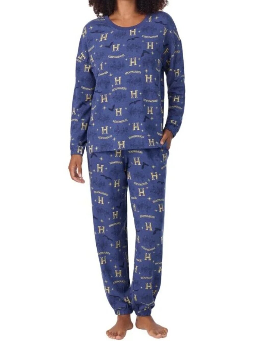 Wizarding World Harry Potter Hogwarts blue 2 piece pajama lounge set